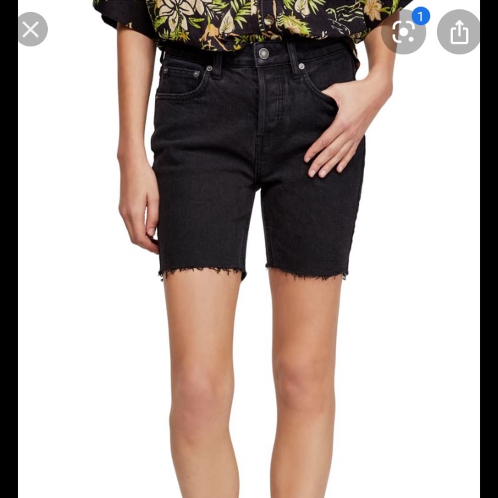 Free People Avery Denim Bermuda Shorts NWT
